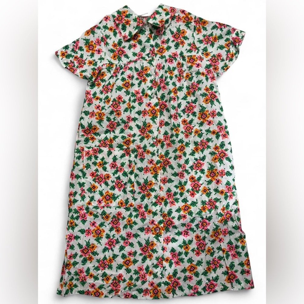 Deadstock Vintage Floral Housedress, Size Large/Xl, Cottagecore, Retro